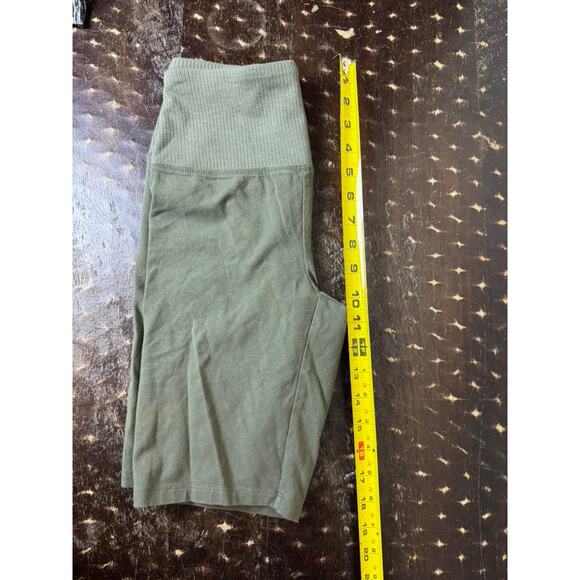 Wild Fable Olive‎ Green High Waisted Ribbed Waist Bike Shorts S - Picture 3 of 3